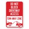 Signmission Do Not Block Driveway Access-Tow Away Heavy-Gauge Aluminum Sign, 12" x 18", A-1218-24177 A-1218-24177 - alternate 1
